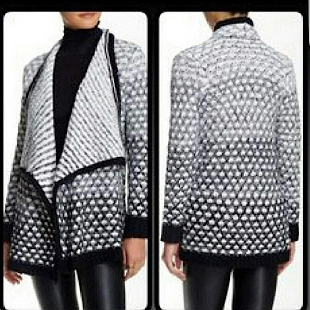 Romeo + Juliet Couture Ombre Chunky Knit Open Cardigan